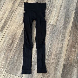 Alala Black Compression Leggings With Detail, Small